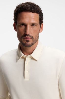 BOSS BY BECKHAM polo en algod&oacute;n y seda, Blanco