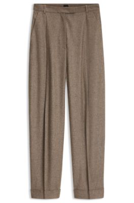 Relaxed-fit pants in textured stretch fabric, Patterned