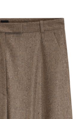 Relaxed-fit pants in textured stretch fabric, Patterned