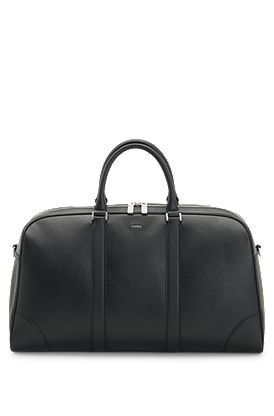 Holdall with silver-tone hardware