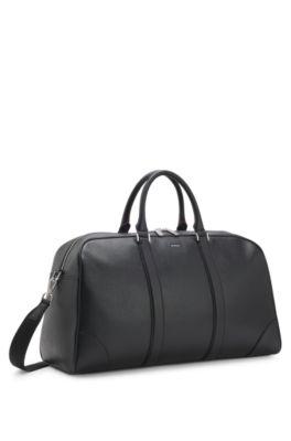 Bolsa de viaje con herrajes en tono plateado, Negro