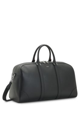 Holdall with silver-tone hardware, Black