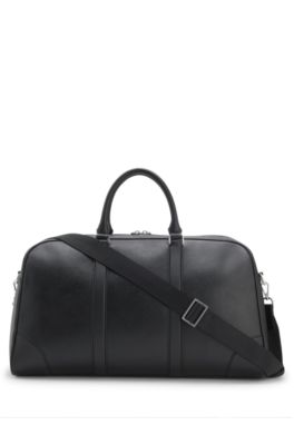 Bolsa de viaje con herrajes en tono plateado, Negro