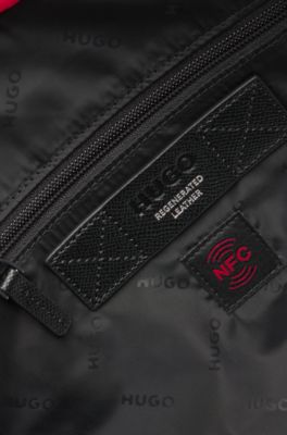 Holdall with silver-tone hardware, Black