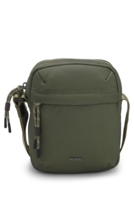Twill reporter bag with metallic logo lettering, Light Green