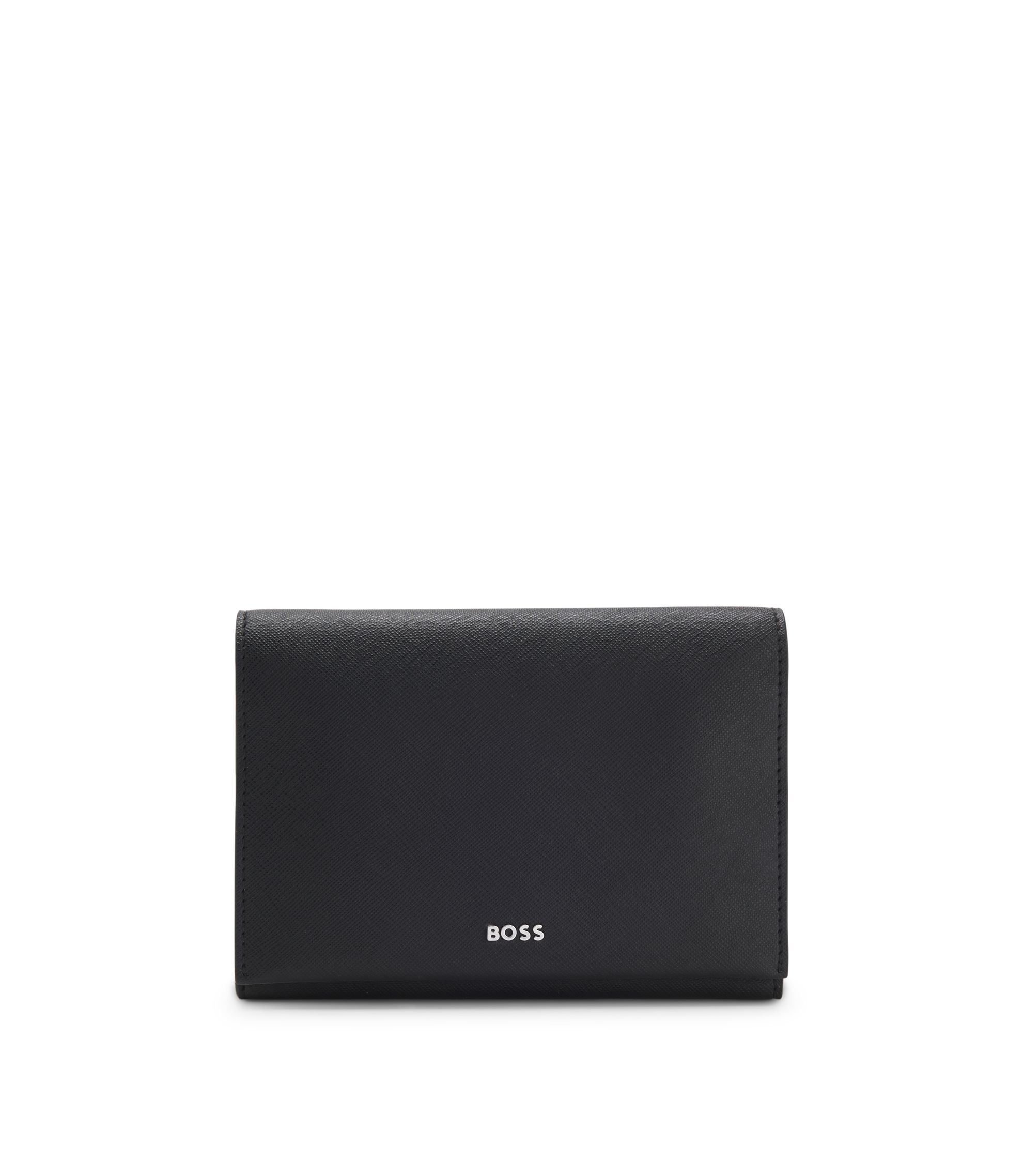 Travel wallet with logo lettering