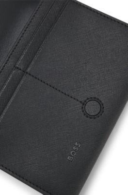 Travel wallet with logo lettering, Black