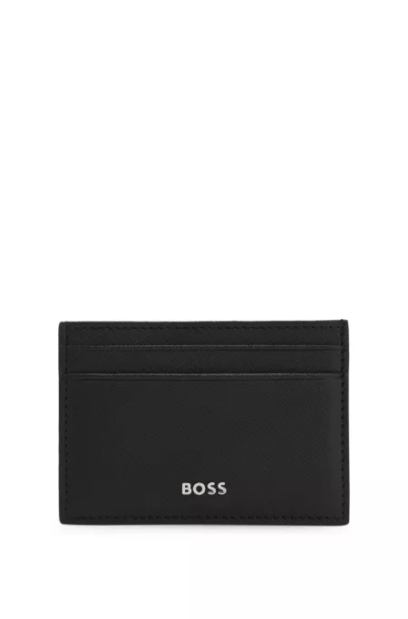 Money clip and card holder with logo lettering