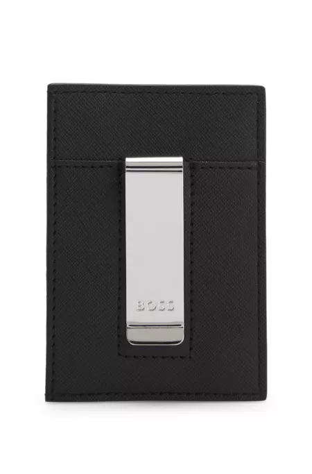 Money clip and card holder with logo lettering