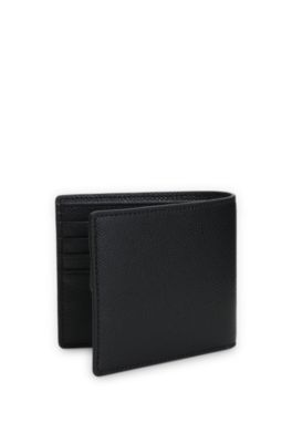 Cartera con letras de logo met&aacute;licas distintivas, Negro