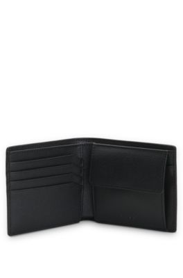 Cartera con letras de logo met&aacute;licas distintivas, Negro