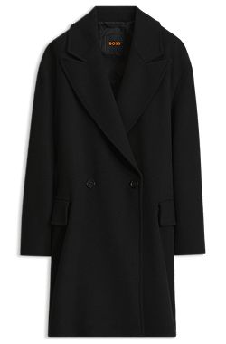 Manteau croisé en twill doux