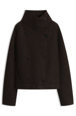 Relaxed-fit coat with two-tone texture, Patterned