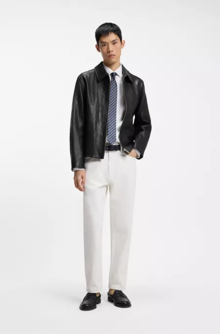 Regular-fit jacket in nappa leather