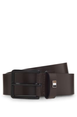 Ceinture en cuir, Marron fonc&eacute;