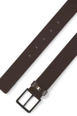 Ceinture en cuir, Marron fonc&eacute;