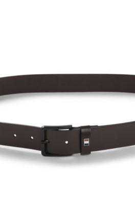 Ceinture en cuir, Marron fonc&eacute;