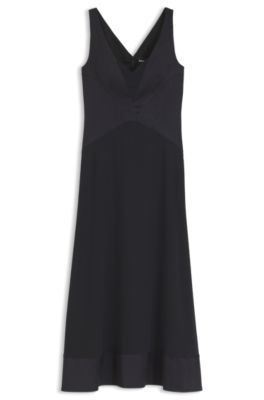 Sleeveless maxi dress with V-neckline, Light Blue