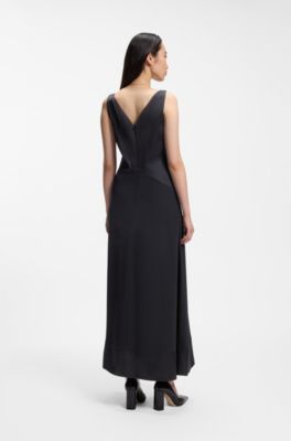 Sleeveless maxi dress with V-neckline, Light Blue