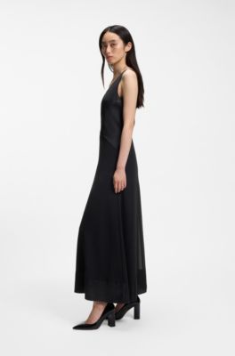 Sleeveless maxi dress with V-neckline, Light Blue