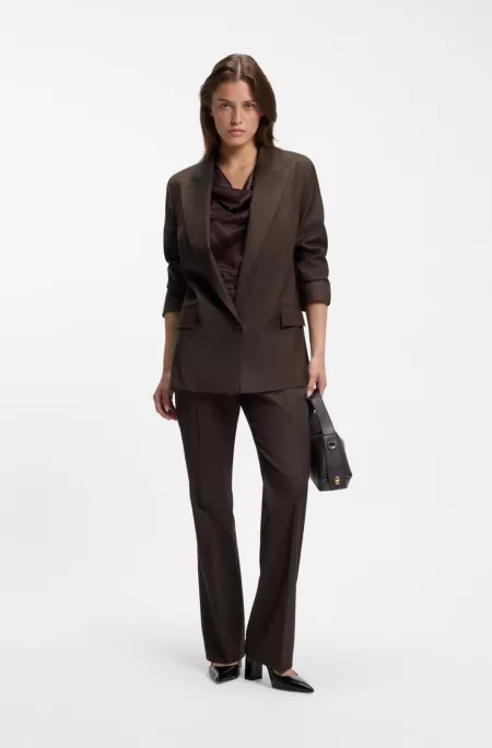 Regular-fit jacket in two-tone virgin wool