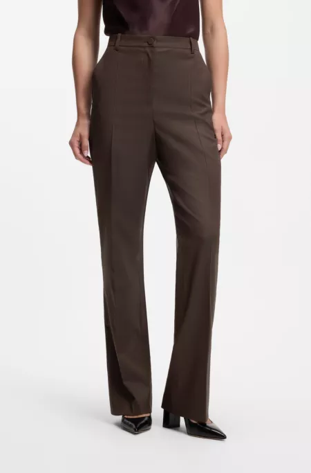 Relaxed-fit pants in two-tone virgin wool