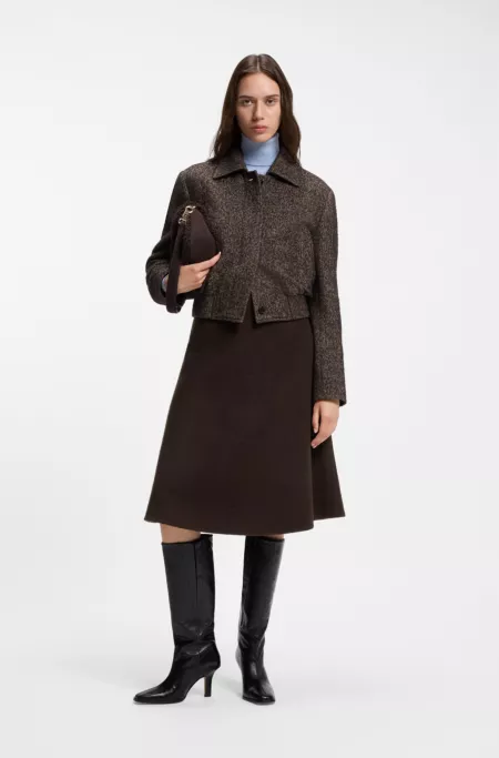 A-line skirt in a wool blend