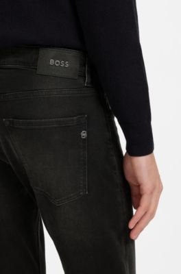 Delaware vaqueros slim fit en denim el&aacute;stico negro, Gris oscuro