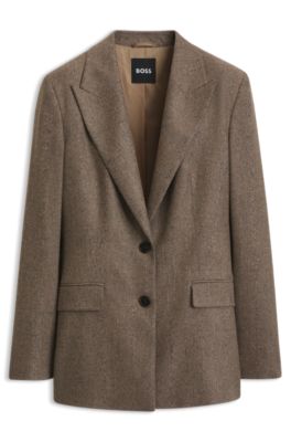 Slim-fit textured blazer, Patterned