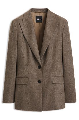Slim-fit textured blazer