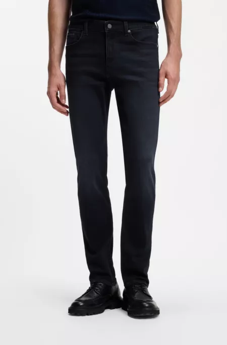 Delaware slim-fit jeans in knitted indigo stretch denim