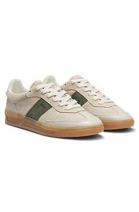 Sneakers in leather and suede