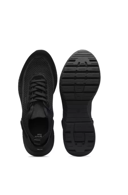 Sock sneakers with suede trims