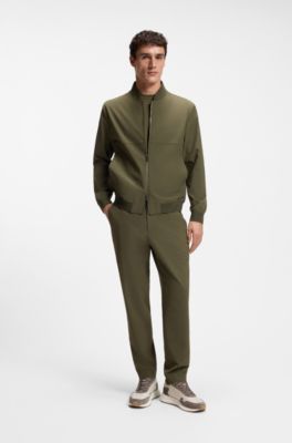 Lace-up sneakers in lightweight fabric with suede trims, Light Beige