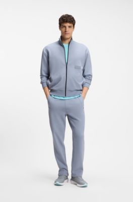 Deportivas de estilo running con apliques de piel, Gris