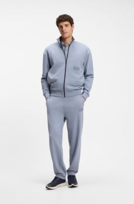 Deportivas de estilo running con apliques de piel, Azul oscuro