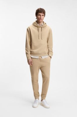 Nappa leather sneakers with gold-tone logo, White