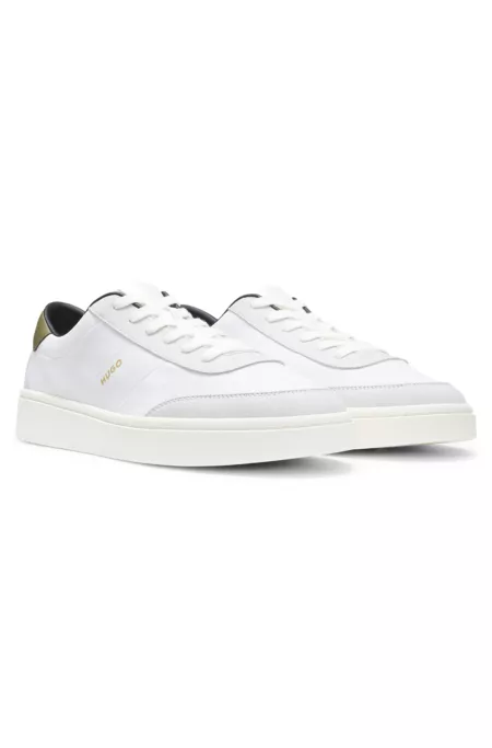 Cupsole sneakers with gold-printed logo