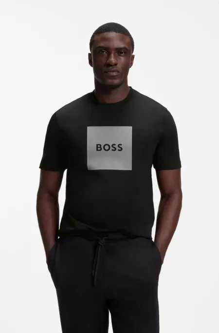 Logo-print T-shirt in cotton jersey