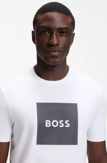 Logo-print T-shirt in cotton jersey