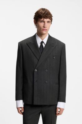 HUGO x entire studios modern-fit blazer, Dark Grey