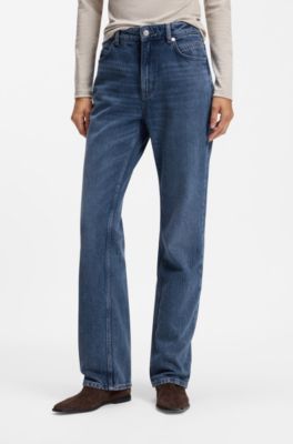 Vaqueros regular fit en denim azul medio, Azul