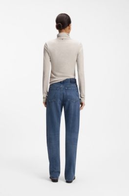 Vaqueros regular fit en denim azul medio, Azul