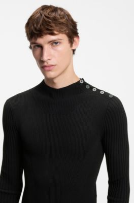 HUGO x entire studios sweater with shoulder buttons, Black