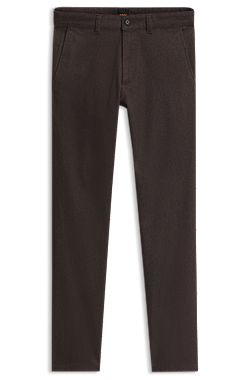 Chinos slim fit de sarga de algodón mouliné