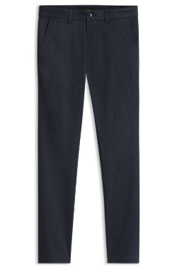 Chinos slim fit de sarga de algodón mouliné