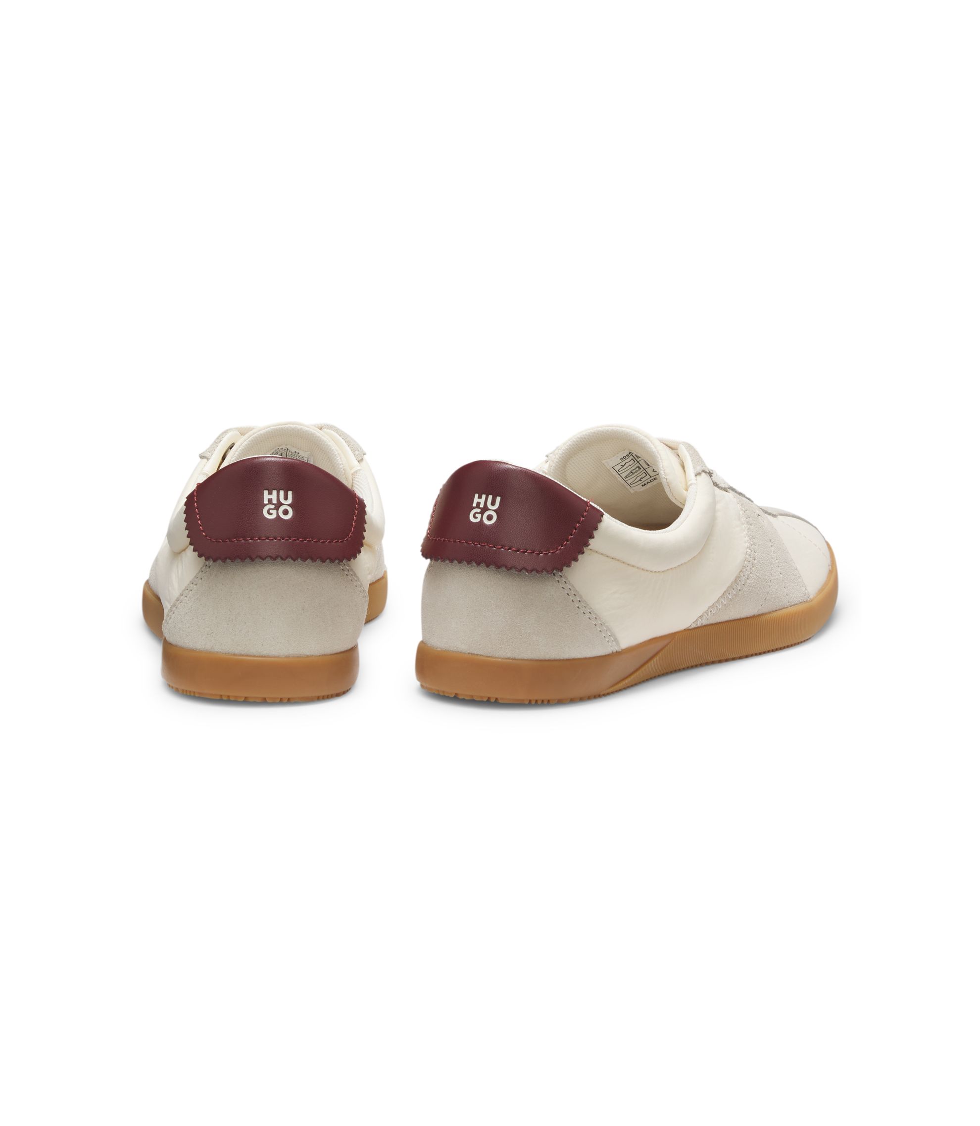 HUGO - Low-top sneakers with suede trims - White