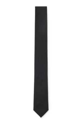 Corbata de seda con tejido jacquard, Negro