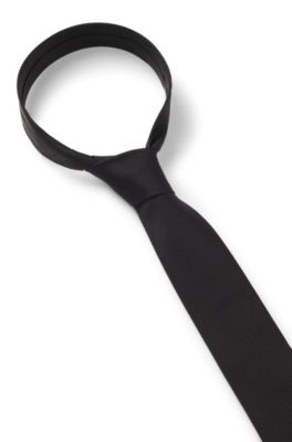 Corbata de seda con tejido jacquard, Negro