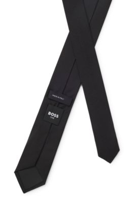 Corbata de seda con tejido jacquard, Negro